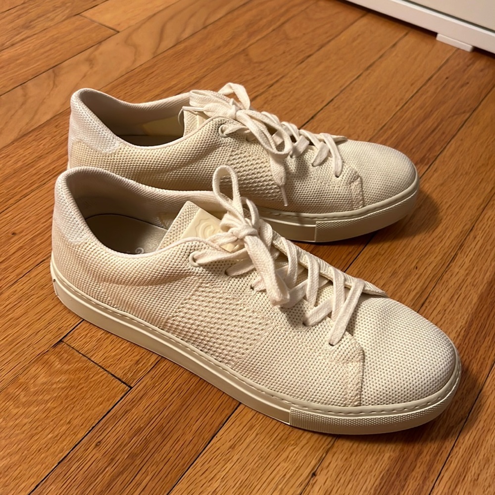 The Great The Royale Knit White Sneakers Size 8